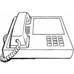 Dibujo para colorear Colorear telefono de mesa