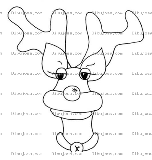 Dibujo para colorear Esposa De Rudolph Para Colorear Y Pintar A La Rena De Santa Claus