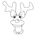 Dibujo para colorear Esposa De Rudolph Para Colorear Y Pintar A La Rena De Santa Claus