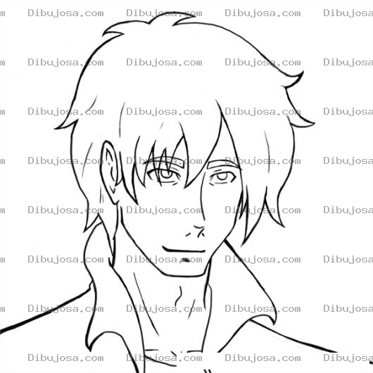 Dibujo para colorear Muchacho Timido Para Pintar Y Colorear