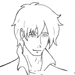 Dibujo para colorear Muchacho Timido Para Pintar Y Colorear