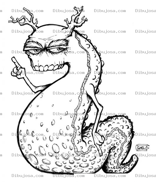 Dibujo para colorear Dibujo De Una Babosa Para Pintar Y Colorear