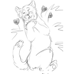 Dibujo para colorear Dibujo De Perra Enamorada Para Pintar Y Colorear