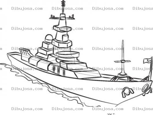 Dibujo para colorear Dibujo De Fragata Gringa Para Pintar Y Colorear