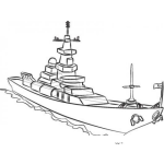 Dibujo para colorear Dibujo De Fragata Gringa Para Pintar Y Colorear