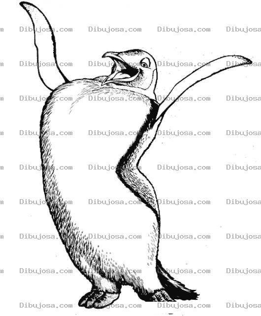 Dibujo para colorear Pinguino Pavarotti Dibujo De Pinguino Cantando Estilo Pavaroti Para Pintar Y Colorear Pinguinito Cantante