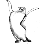 Dibujo para colorear Pinguino Pavarotti Dibujo De Pinguino Cantando Estilo Pavaroti Para Pintar Y Colorear Pinguinito Cantante