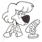 Dibujo para colorear Dibujo De Perra Locutora Para Pintar Y Colorear Locutora Perra