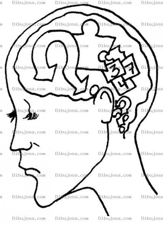 Dibujo para colorear Tormenta De Ideas Para Colorear Pensamientos En Cerebro Trabajando Y Maquinando Soluciones