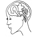 Dibujo para colorear Tormenta De Ideas Para Colorear Pensamientos En Cerebro Trabajando Y Maquinando Soluciones