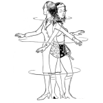 Dibujo para colorear Dibujo De La Mujer Maravilla Convirtiendose En Mujer Maravilla Para Colorear