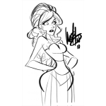 Dibujo para colorear Vestido Transparente Dibujo De Mujer Con Un Vestido Traslucido Para Pintar Y Colorear