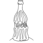 Dibujo para colorear Dibujo De Una Botella De Cocacola Para Pintar Y Colorear Una Coca Cola Fria Y Refrescante