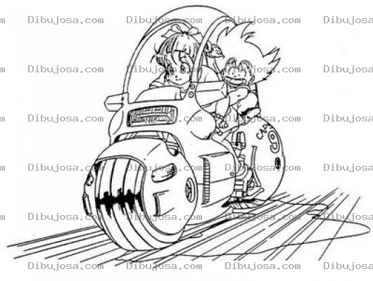 Dibujo para colorear Moto Con Techo Dibujo De Chica Manejando Una Moto Veloz Para Pintar Y Colorear Motocicleta Rosada