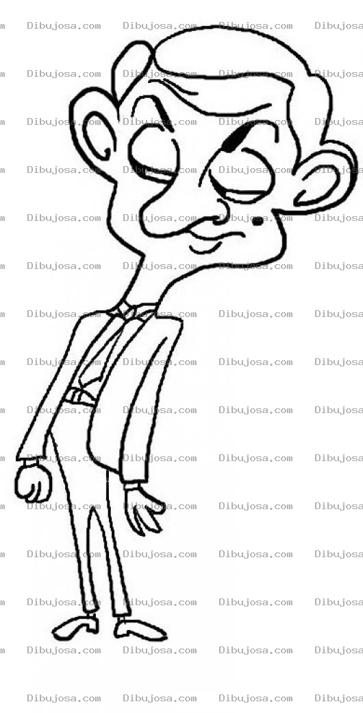 Dibujo para colorear Colorear A Mister Bean Dibujo De Mister Bin Para Pintar Y Colorear Mrbin Isterbin Mrbean Misterbean