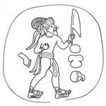 Dibujo para colorear Dibujo De Indigena Maya Con Banderin Para Pintar Y Colorear