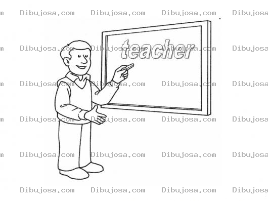 Dibujo para colorear Colorear Profesor