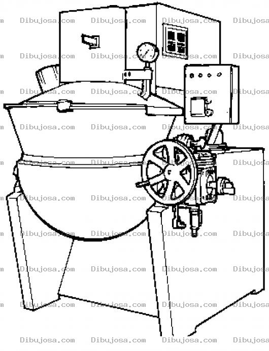 Dibujo para colorear Maquina Industrial En Fabrica Para Pintar Y Colorear