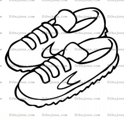 Dibujo para colorear Dibujo De Zapatillas Naik Para Pintar Y Colorear