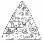 Dibujo para colorear El Triangulo De La Comida Para Pintar Y Colorear Alimentos Balanceados