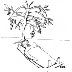 Dibujo para colorear Dibujo De Hombre Descansando Debajo De Un Arbol Para Pintar Y Colorear