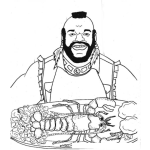 Dibujo para colorear Plato De Langosta Dibujo De Miestr T Comiendo Mariscos Para Pintar Y Colorear A Misterti Con Una Rica Langosta En Redlobster