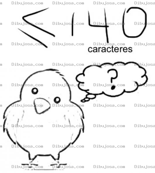 Dibujo para colorear Una Imagen Vale Mas Que 140 Caracteres Significa Que Una Foto Es Mejor Que Un Mensaje De Twitter Donde El Maximo Numero De Caracteres En In Mensajito Es De 140 Dibujo De Twitter Para Colorear