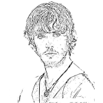 Dibujo para colorear Samclaflin Dibujo De Sam Claflin Actor De Finick Odair En Hunger Games Para Pintar Y Colorear