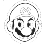 Dibujo para colorear Mascara De Mario Bros Para Pintar Y Colorear Cara De Mariobros