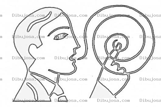 Dibujo para colorear Platica Repetitiva Dibujo De Hombre Hablando Lo Mismo Y Lo Mismo Para Pintar Y Colorear