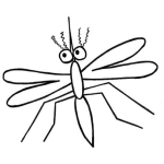 Dibujo para colorear Bigotes De Mosquito Dibujo De Mosquito Bigotudo Para Pintar Y Colorear