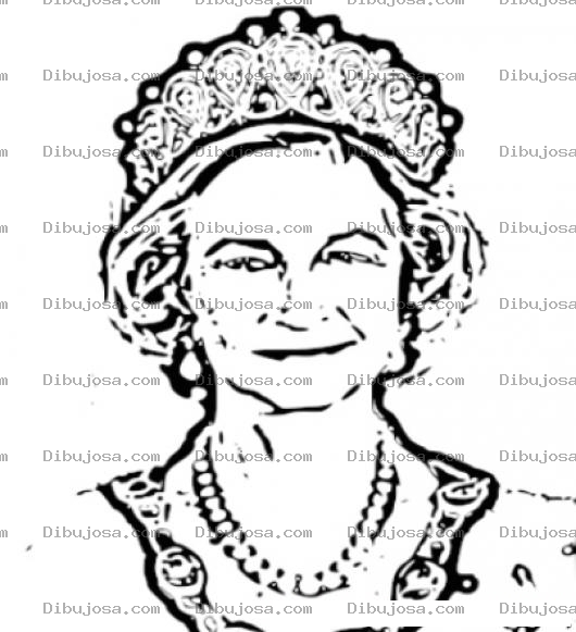 Dibujo para colorear Colorear Reina de Espa a