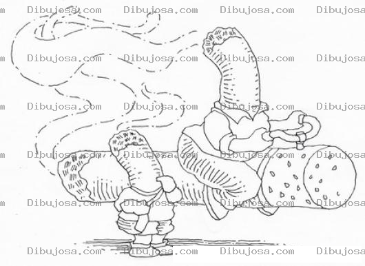 Dibujo para colorear Dibujo De Chencas De Cigarro Para Pintar Y Colorear
