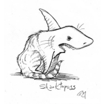 Dibujo para colorear Tiburongato Para Pintar Y Colorear Un Tiburon Con Cuerpo De Gato Para Pintar Y Colorear Tiburon Gato Tiburon