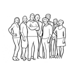 Dibujo para colorear Empleado De Una Empresa Para Pintar Y Colorear Grupo De Gente Casual