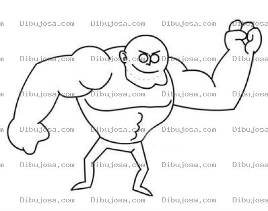 Dibujo para colorear Musculoso Piernas Flacas Para Pintar Y Colorear