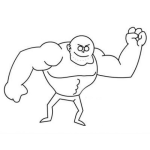 Dibujo para colorear Musculoso Piernas Flacas Para Pintar Y Colorear