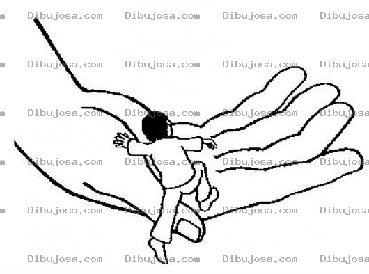 Dibujo para colorear La Mano De DIOS Para Colorear