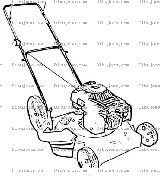 Dibujo para colorear Maquina Podadora Para Colorear Chapeadora Con Motor De Gasolina