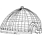Dibujo para colorear Igloo Gigante Para Pintar Y Colorear Iglu Tamano Familiar