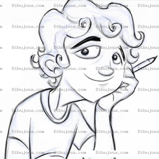Dibujo para colorear Dibujo De Dibujante Colocho Para Colorear