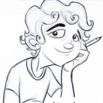 Dibujo para colorear Dibujo De Dibujante Colocho Para Colorear