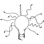 Dibujo para colorear Colorear Luz De Bombilla Electrica Para Pintar