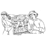Dibujo para colorear Dibujo De Intoxicacion Para Colorear Campesinos Intoxicados Y Envenenados Por Productos Quimicos En Una Plantacion