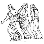 Dibujo para colorear Mujeres Estatuas Para Pintar Y Colorear 3 Estatuas De Mujeres