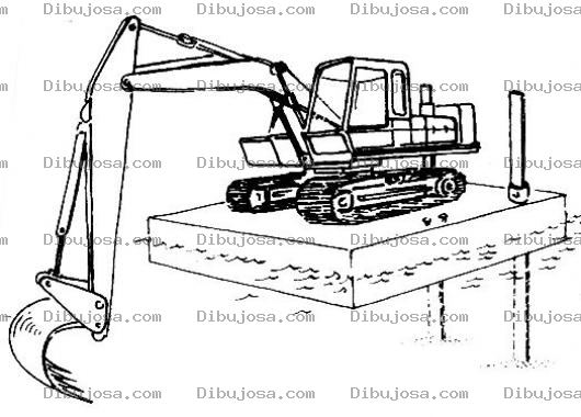Dibujo para colorear Mano De Mica Dibujo De Grua Maritima Flotante Para Pintar Y Colorear