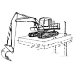 Dibujo para colorear Mano De Mica Dibujo De Grua Maritima Flotante Para Pintar Y Colorear