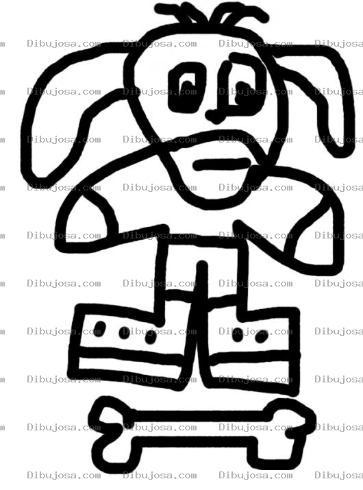 Dibujo para colorear Colorear Hombre Con Orejas De Perro