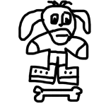 Dibujo para colorear Colorear Hombre Con Orejas De Perro