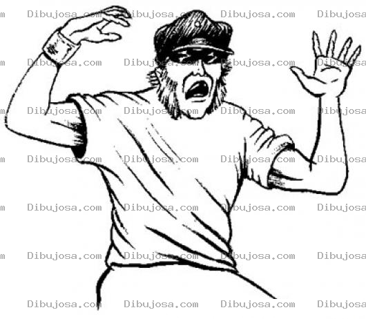 Dibujo para colorear Colorear Hombre Asustado